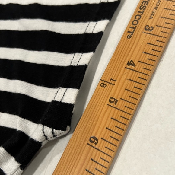 Mo/Bo Comfy&Stylish Women Small Navy Striped Sheath Dress Cap Sleeve 100% Cotton - Picture 10 of 10